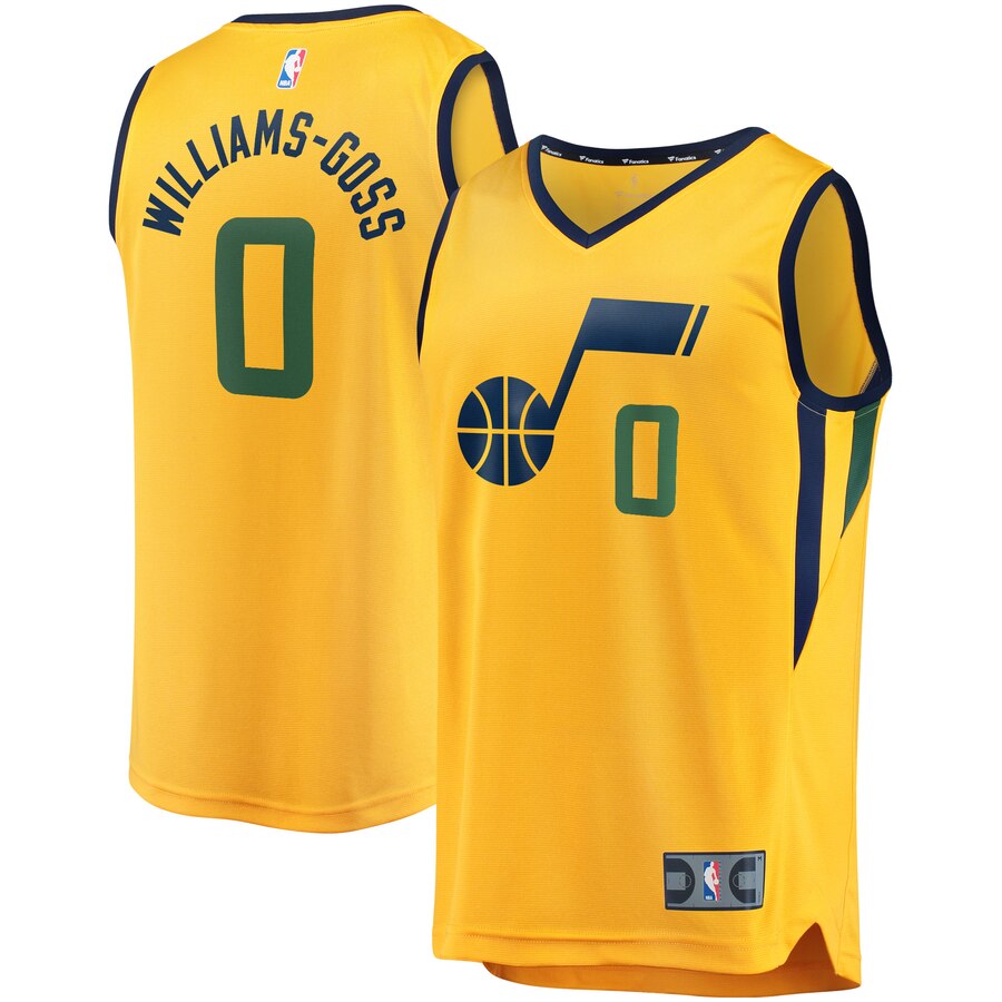Nigel Williams-goss Utah Jazz Fanatics Branded Fast Break Player Jersey – Statement Edition – Gold