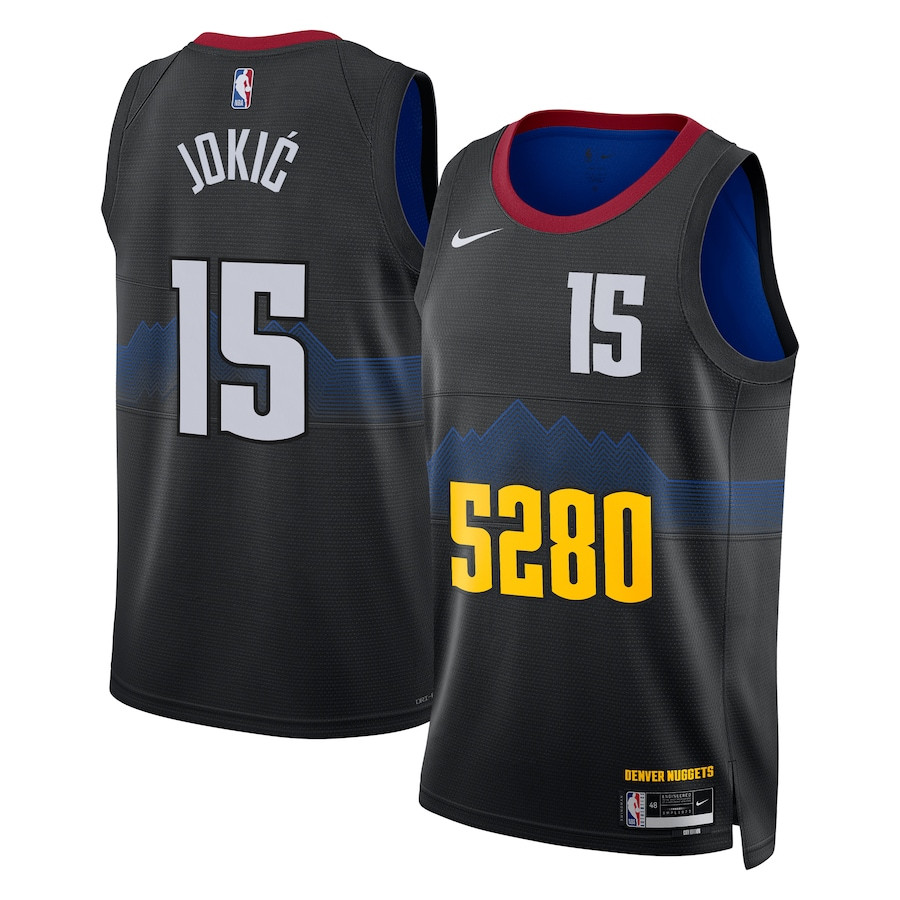 Nikola Jokić 15 Denver Nuggets 2023/24 City Edition Swingman Jersey - Black - JS503 