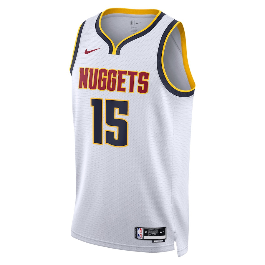 Alternative view of Nikola Jokić 15 Denver Nuggets Unisex Swingman Jersey - Association Edition - White - JS538 
