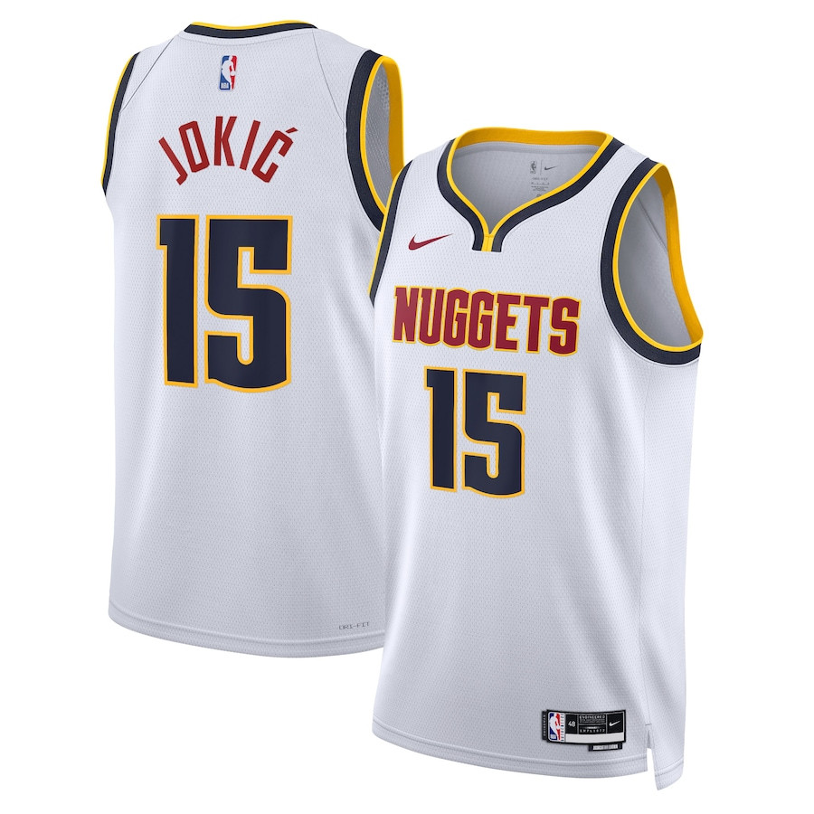 Nikola Jokić 15 Denver Nuggets Unisex Swingman Jersey - Association Edition - White - JS538 