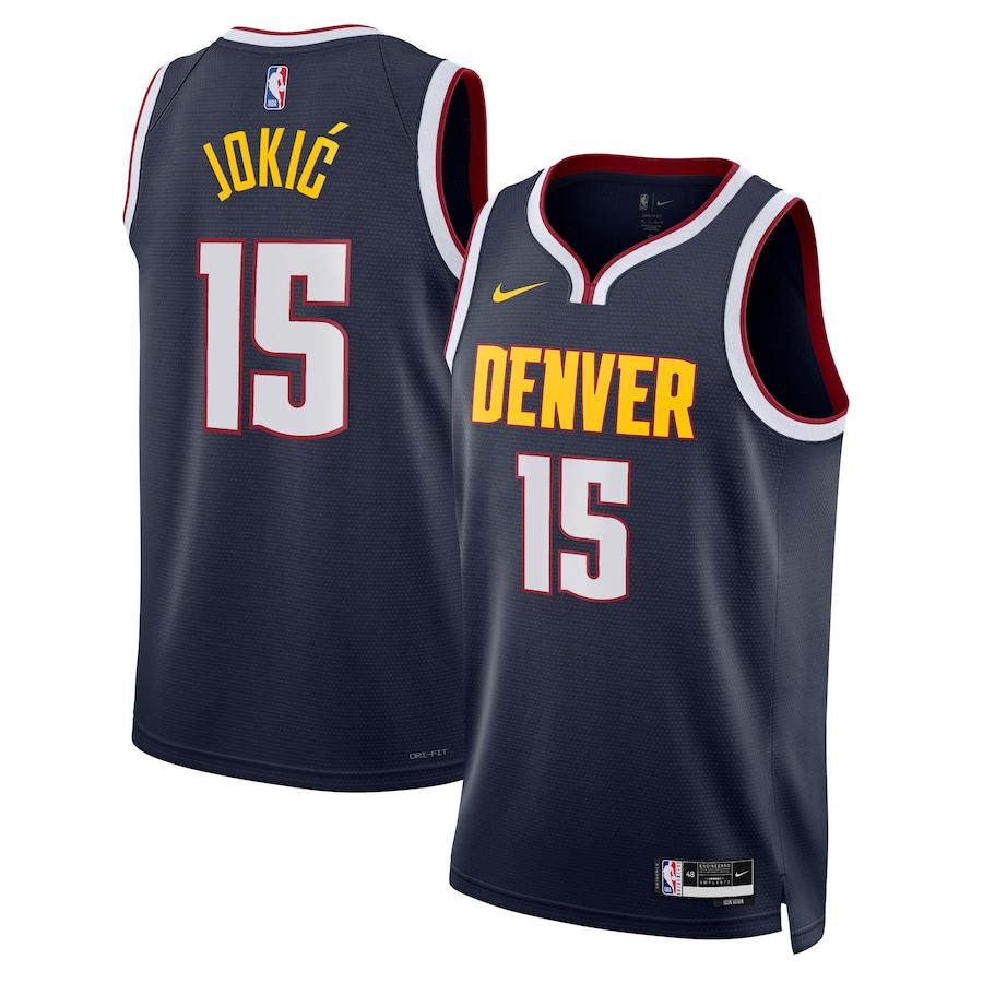 Nikola Jokić 15 Denver Nuggets Unisex Swingman Jersey - Icon Edition - Navy - JS903 