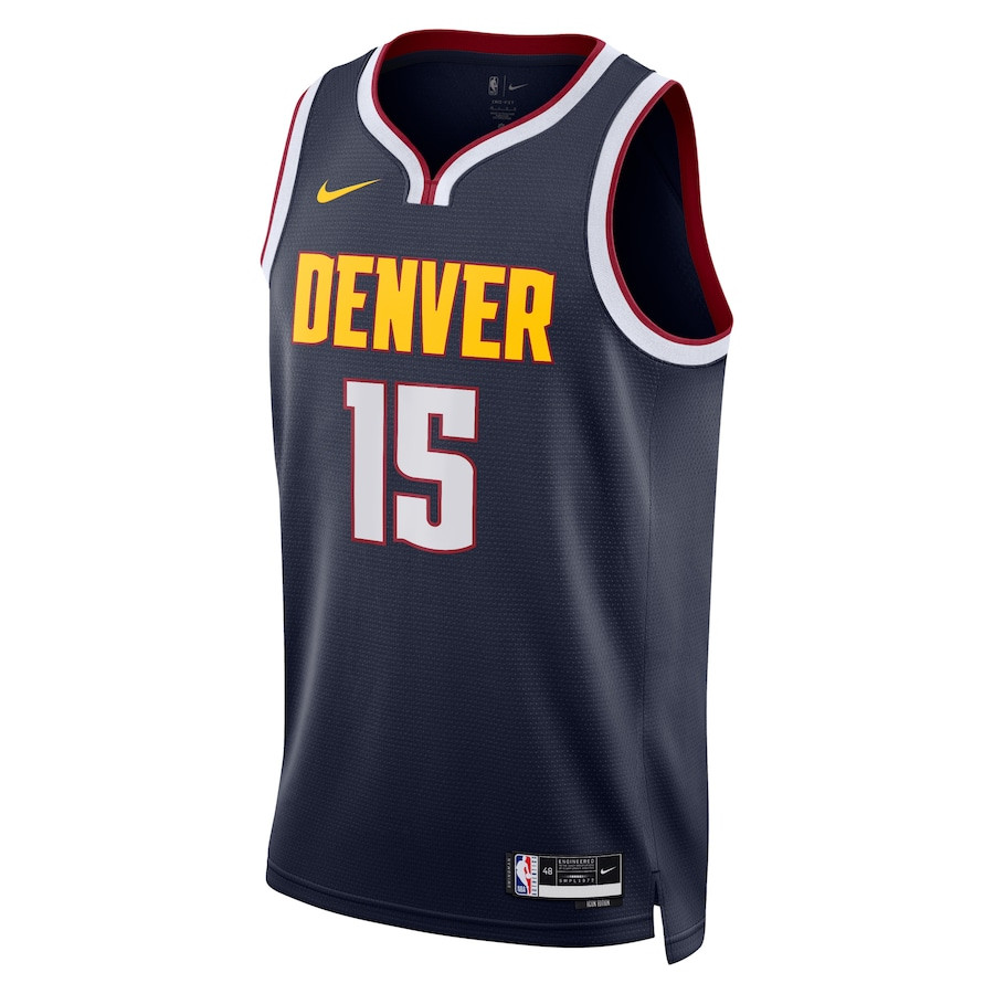 Alternative view of Nikola Jokić 15 Denver Nuggets Unisex Swingman Jersey - Icon Edition - Navy - JS903 