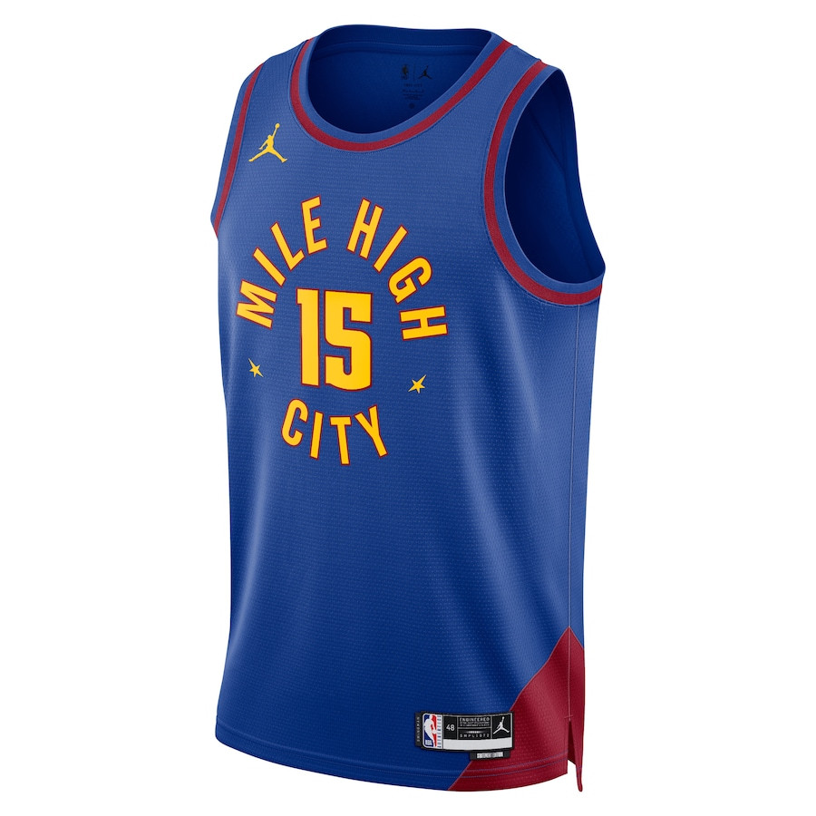Alternative view of Nikola Jokic 15 Denver Nuggets Unisex Swingman Jersey - Statement Edition - Royal - JS386 