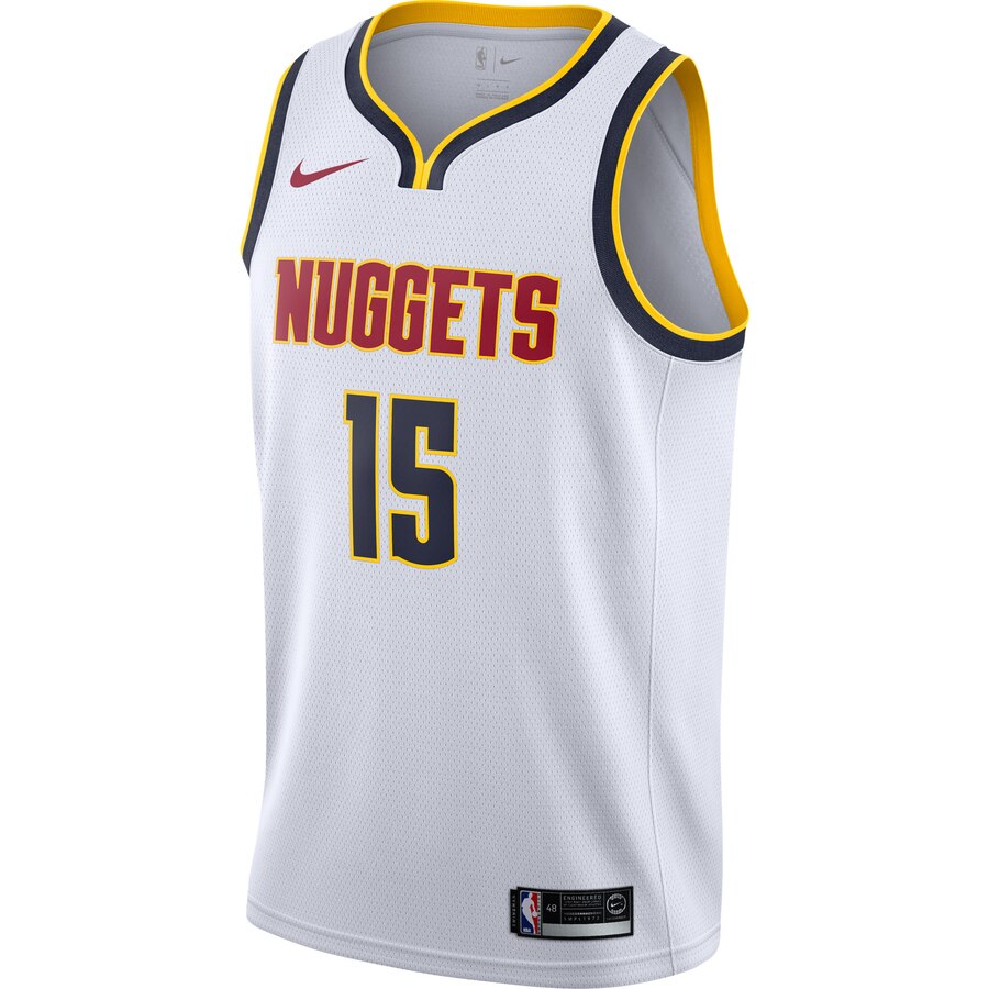 Alternative view of Nikola Jokic Denver Nuggets 2019/2020 Swingman Jersey - Association Edition - White