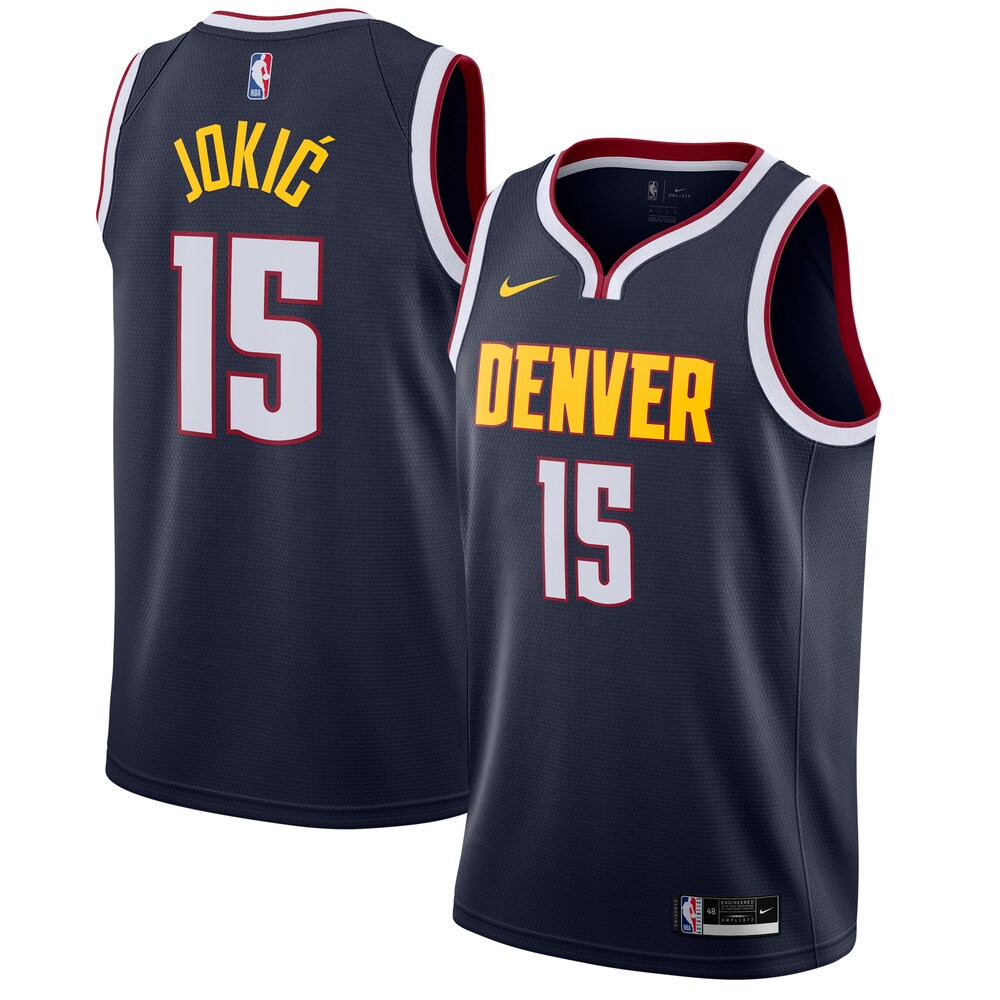 Nikola Jokic Denver Nuggets 2020/21 Swingman Jersey Navy - Icon Edition