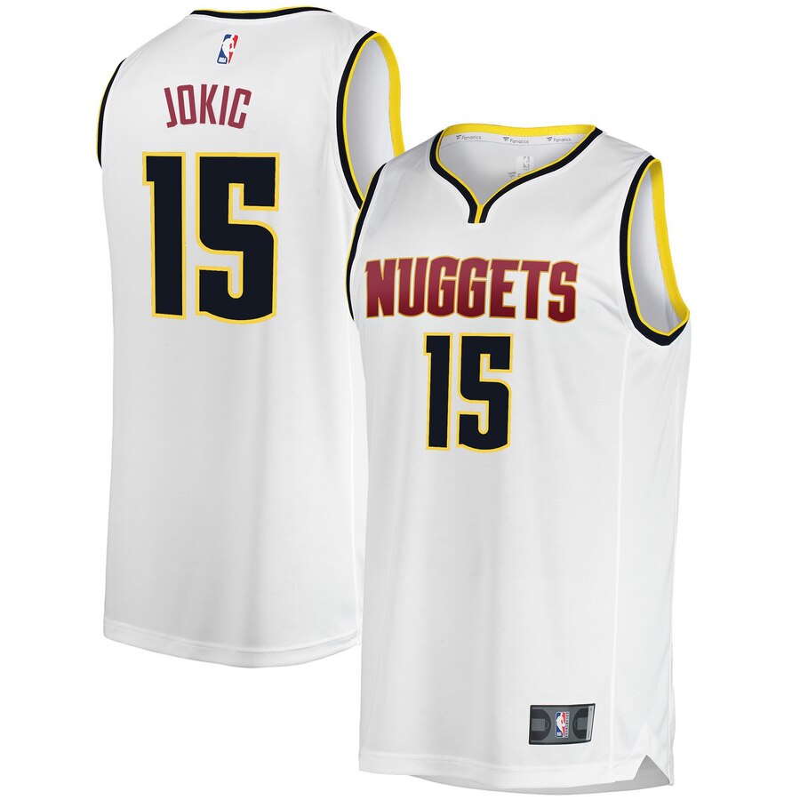 Nikola Jokic Denver Nuggets Fanatics Branded Fast Break Replica Player Jersey - Association Edition - White