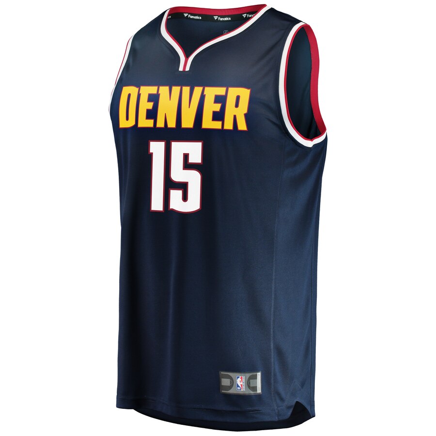 Alternative view of Nikola Jokic Denver Nuggets Fanatics Branded Youth Fast Break Replica Jersey Blue - Icon Edition