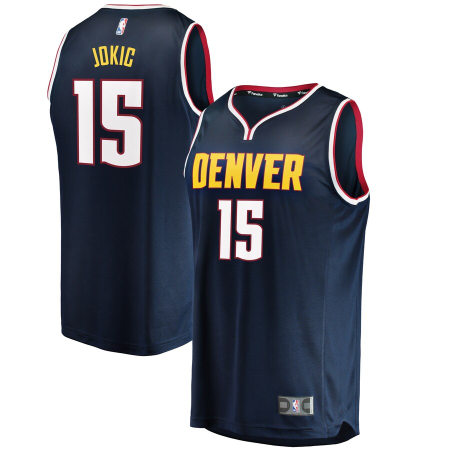 Nikola Jokic Denver Nuggets Fanatics Branded Youth Fast Break Replica Jersey Blue - Icon Edition