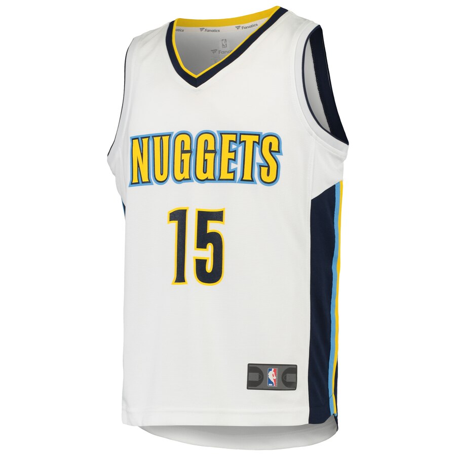 Alternative view of Nikola Jokic Denver Nuggets Fanatics Branded Youth Fast Break Team Replica Player Jersey - Statement Edition - White