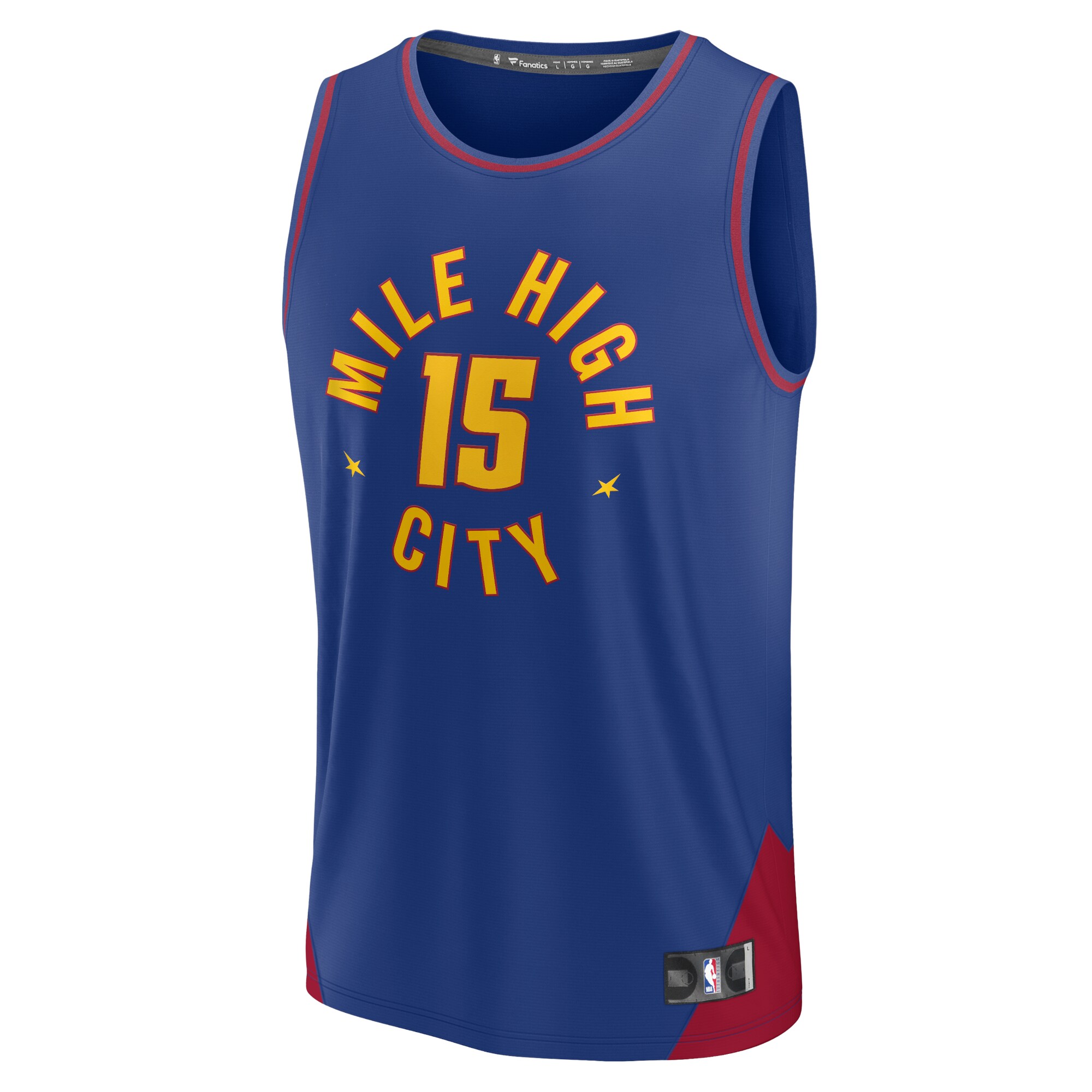 Alternative view of Nikola Jokic Denver Nuggets Fanatics Youth Fast Break Player Jersey - Statement Edition - Blue