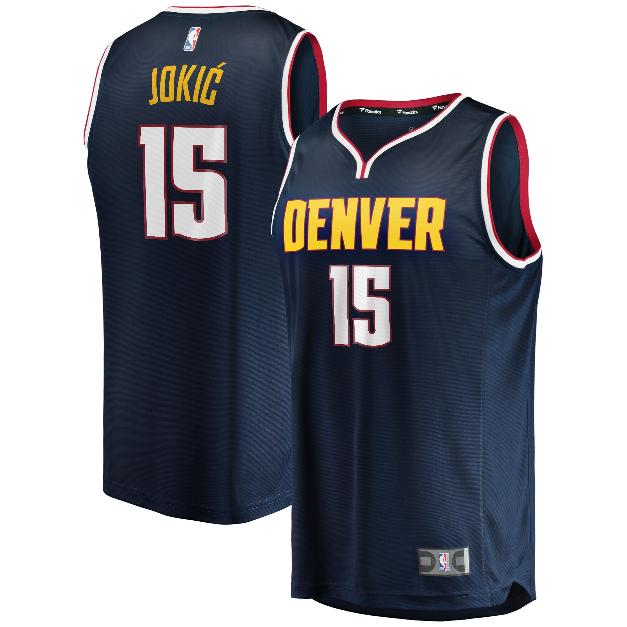 Nikola Jokic Denver Nuggets Fanatics Youth Fast Break Player Jersey – Icon Edition – Navy