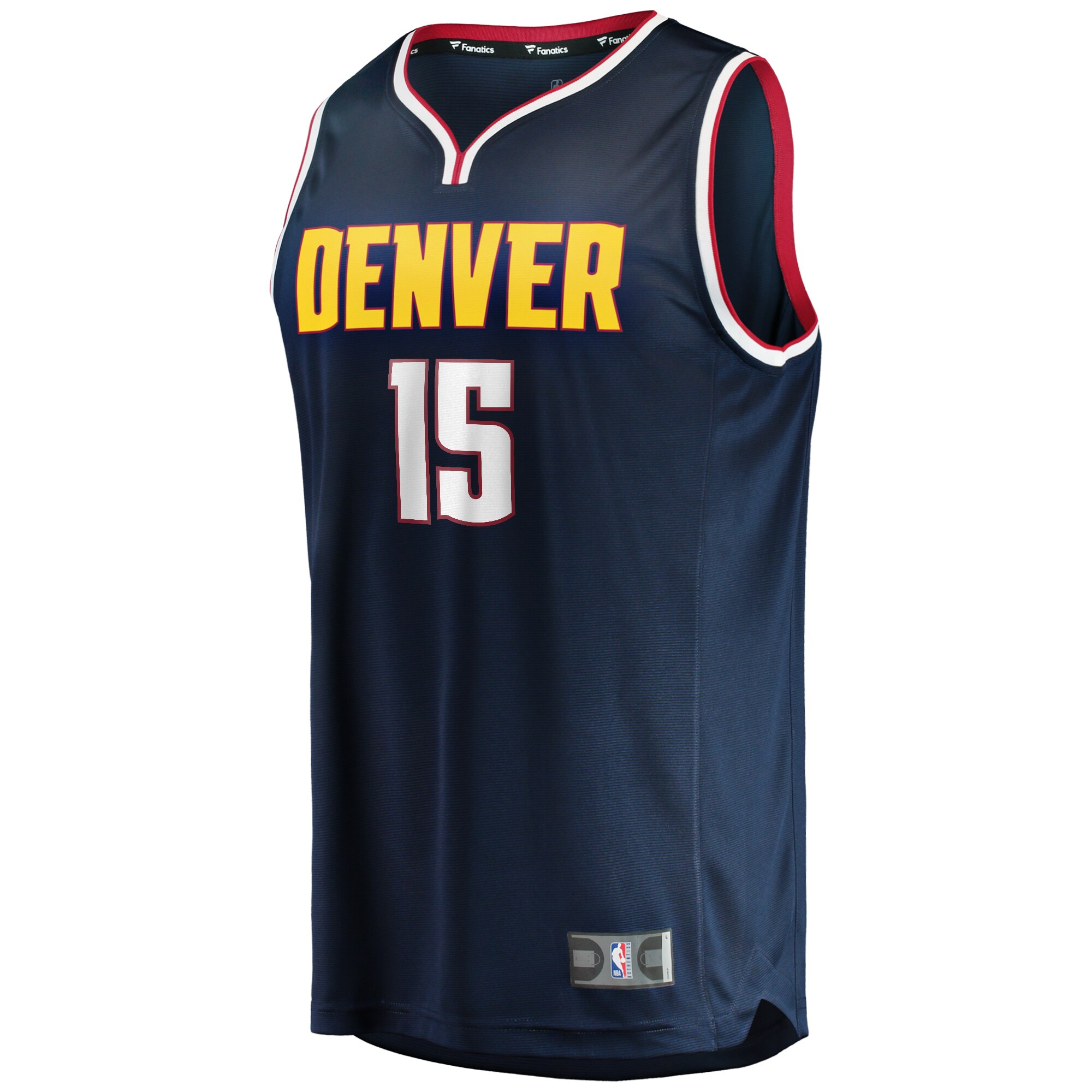 Alternative view of Nikola Jokic Denver Nuggets Fanatics Youth Fast Break Replica Jersey Blue - Icon Edition