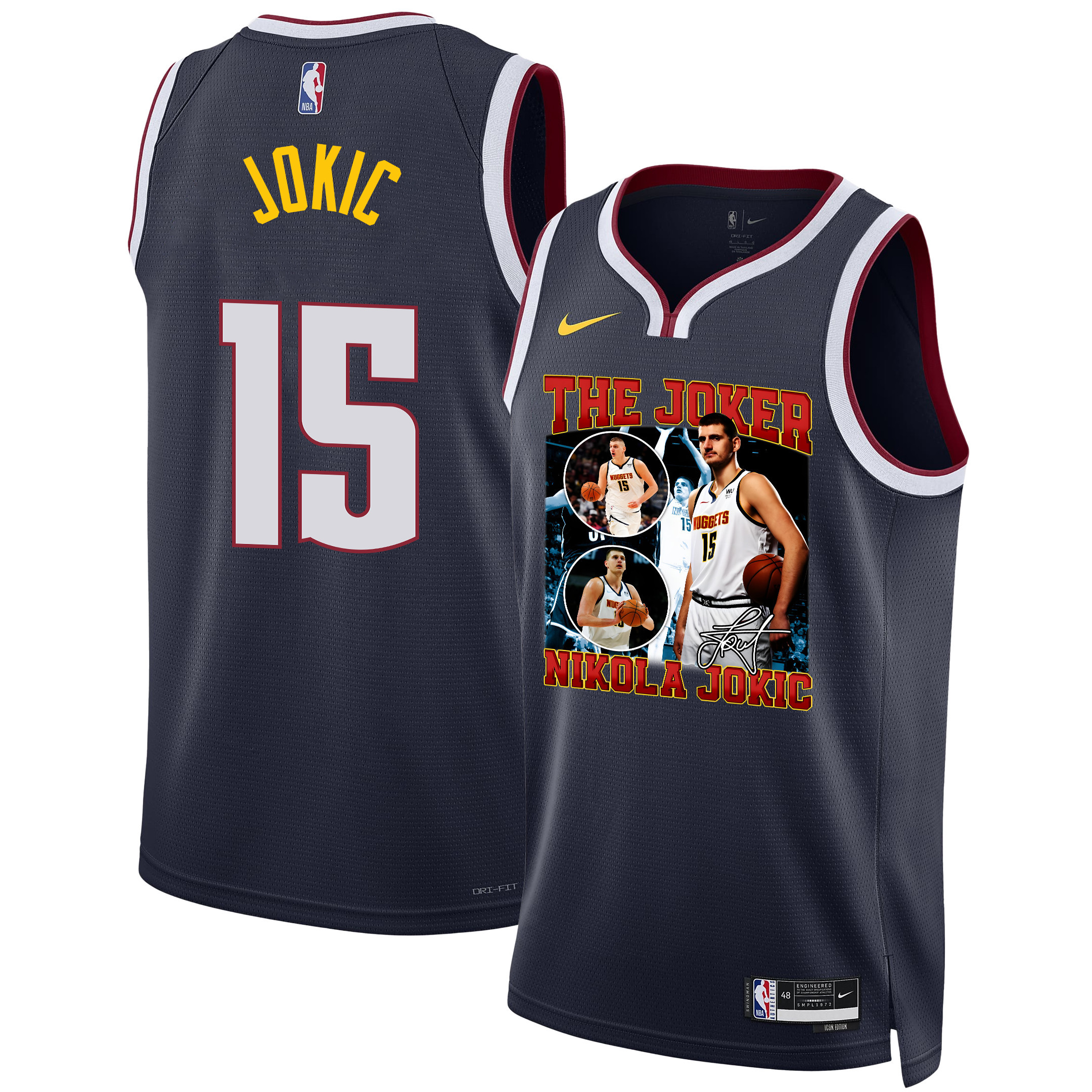 Nikola Jokic Denver Nuggets The Joker's Legacy 2023 NBA Champions Swingman Jersey - Black - JS587 