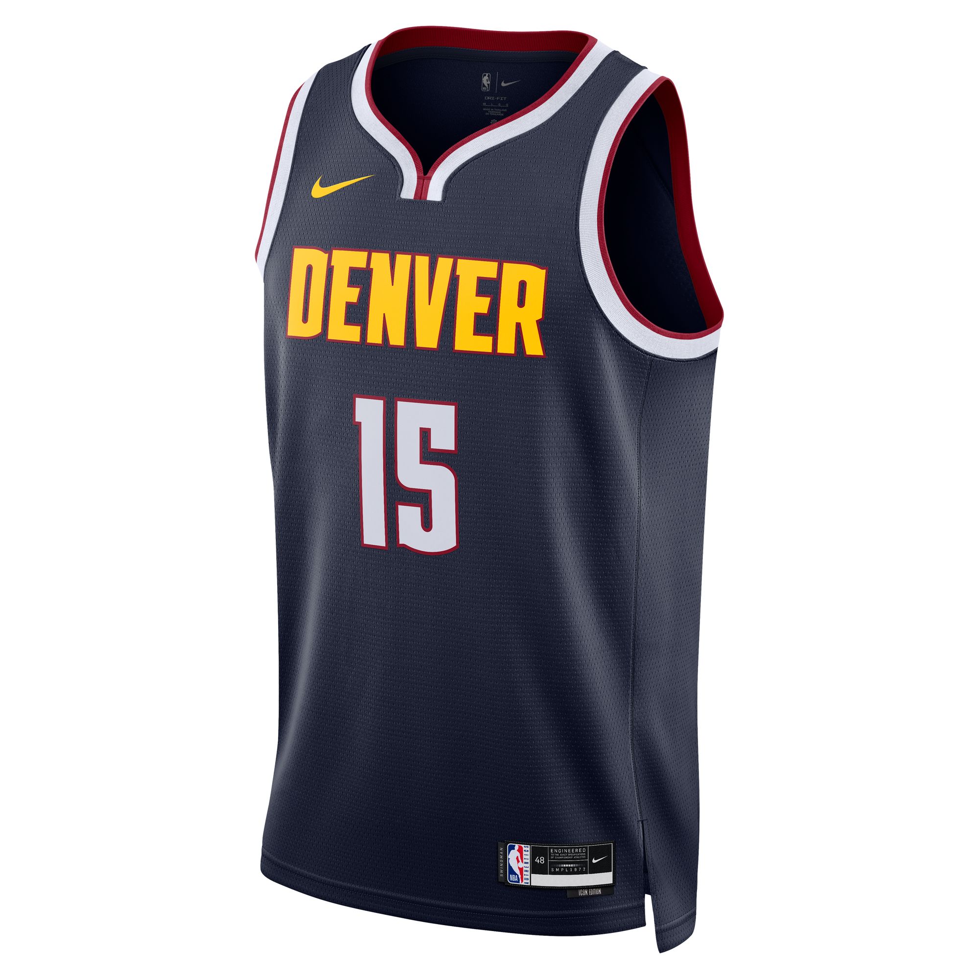 Alternative view of Nikola Jokic Denver Nuggets Unisex Swingman Jersey - Icon Edition - Navy