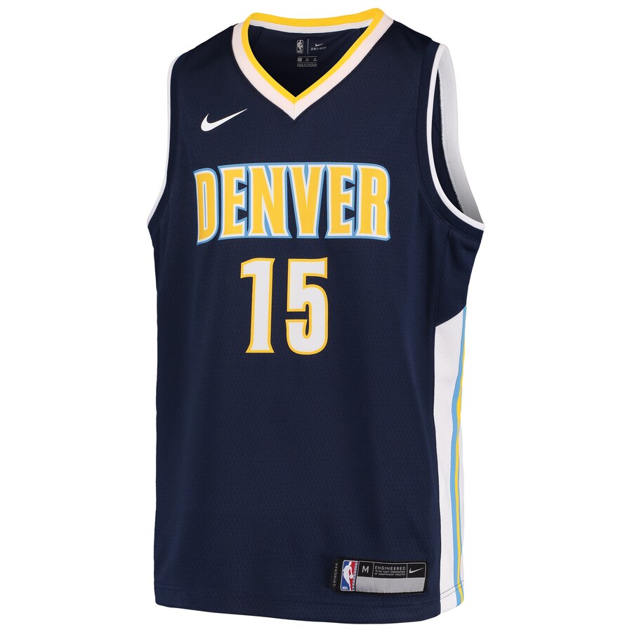 Alternative view of Nikola Jokic Denver Nuggets Youth Swingman Jersey - Navy - Icon Edition