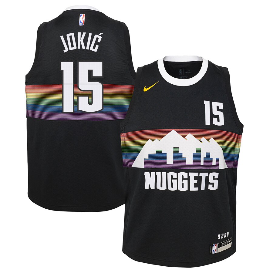 Nikola Jokic Denver Nuggets Youth Swingman Jersey Black - City Edition