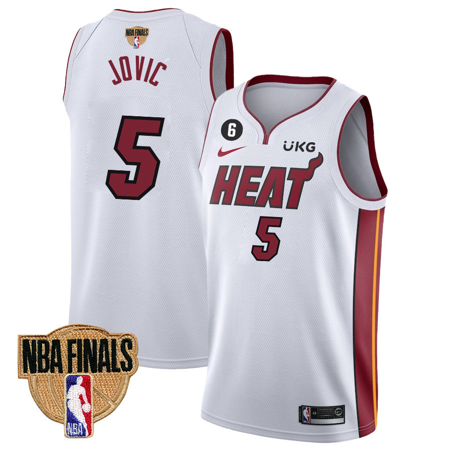 Nikola Jović 5 Miami Heat Final Champions 2023 Swingman Jersey - White - JS579 