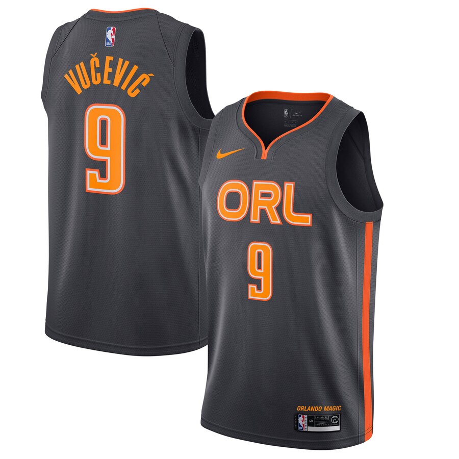 Nikola Vucevic Orlando Magic 2019/20 Finished Swingman Jersey Charcoal - City Edition
