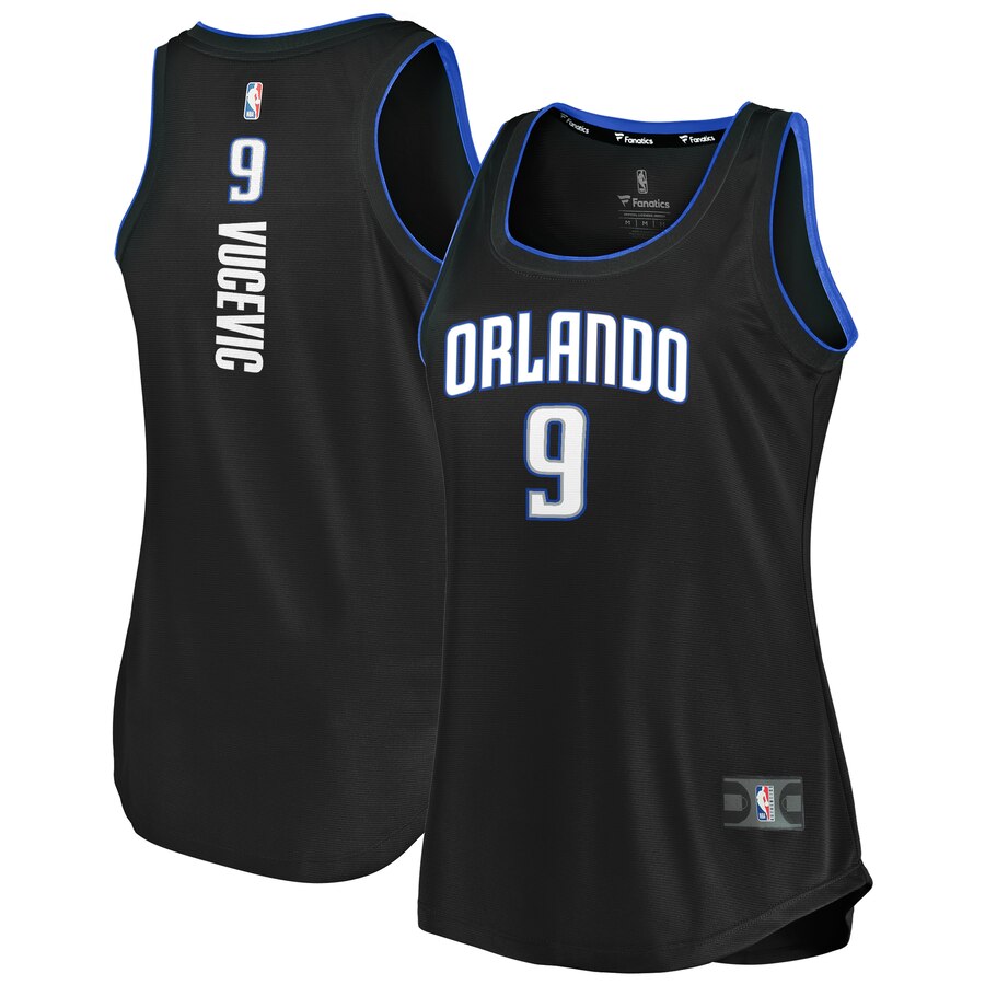 Nikola Vucevic Orlando Magic Fanatics Branded Women's 2019/20 Fast Break Team Tank Jersey - Icon Edition - Black