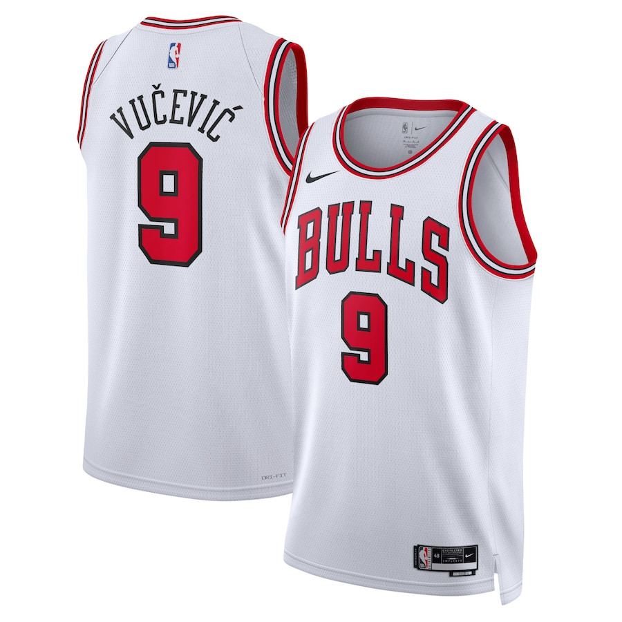 Nikola VuÄeviÄ‡ 9 Chicago Bulls Unisex Swingman Jersey - Association Edition - White - JS355 