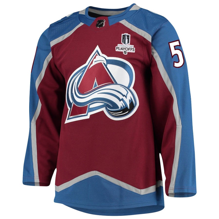 Alternative view of Nikolai Kovalenko 51 Colorado Avalanche 2024 NHL Playoffs Patch Home Jersey - Men - JS150 