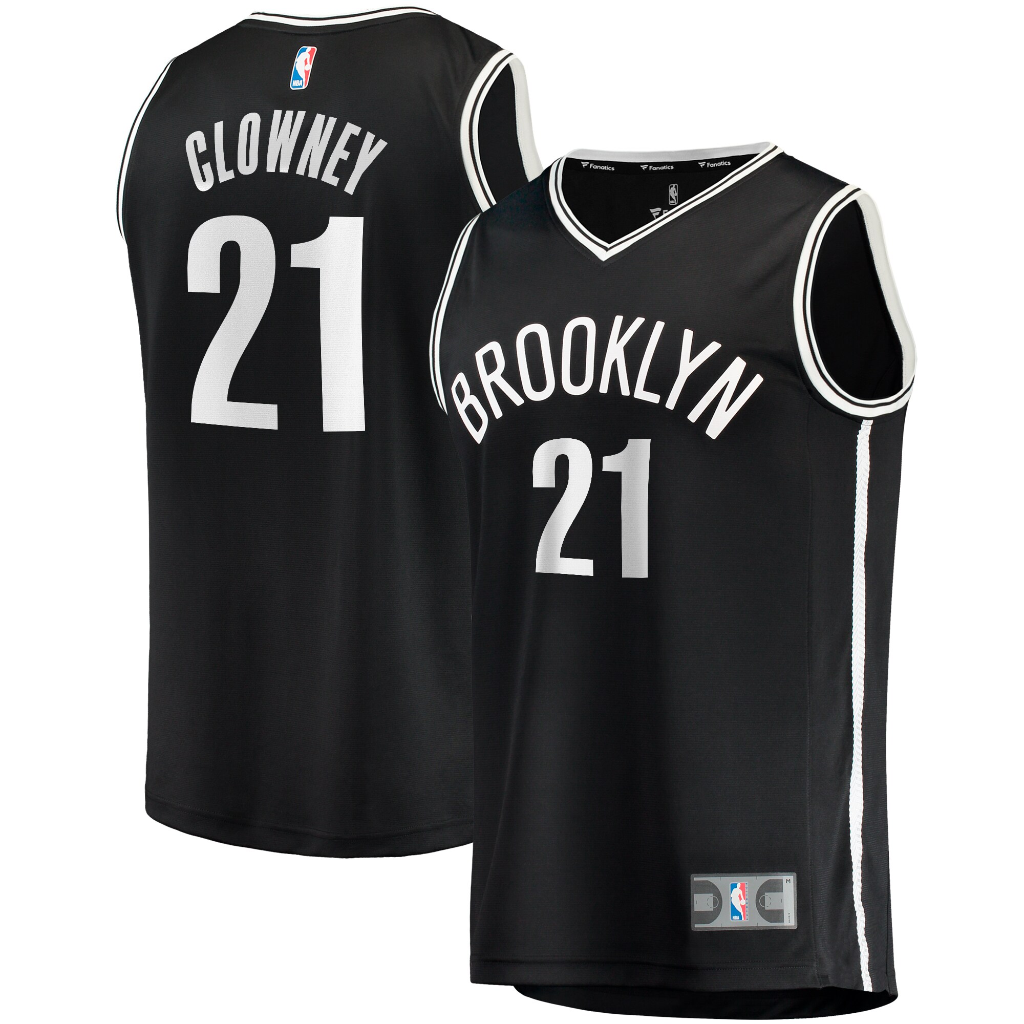 Noah Clowney Brooklyn Nets Fanatics Fast Break Replica Jersey - Icon Edition - Black