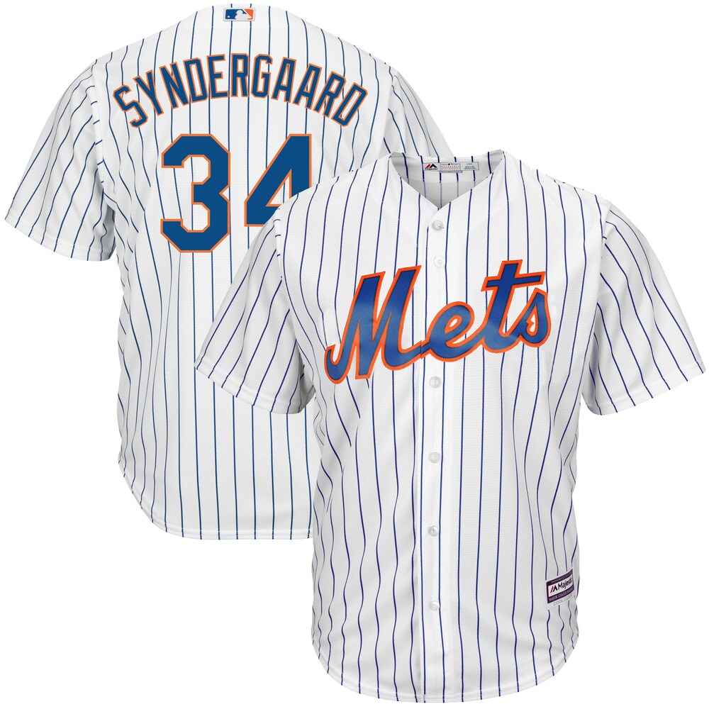 Noah Syndergaard New York Mets Majestic Home Big & Tall Cool Base Player Jersey - White/royal