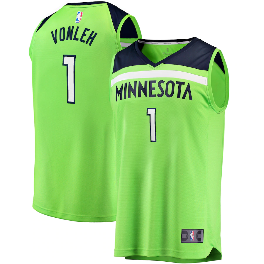 Noah Vonleh Minnesota Timberwolves Fanatics Branded Fast Break Replica Player Jersey - Statement Edition - Green