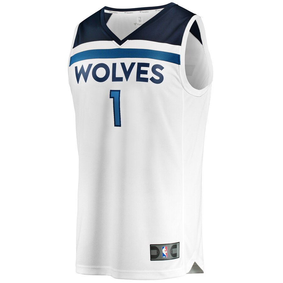 Alternative view of Noah Vonleh Minnesota Timberwolves Fanatics Branded Fast Break Replica Player Jersey – Association Edition – White