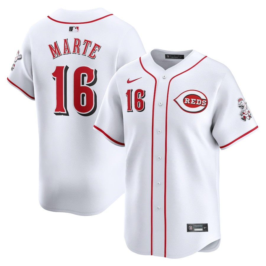 Noelvi Marte 16 Cincinnati Reds Home Limited Men Jersey - White