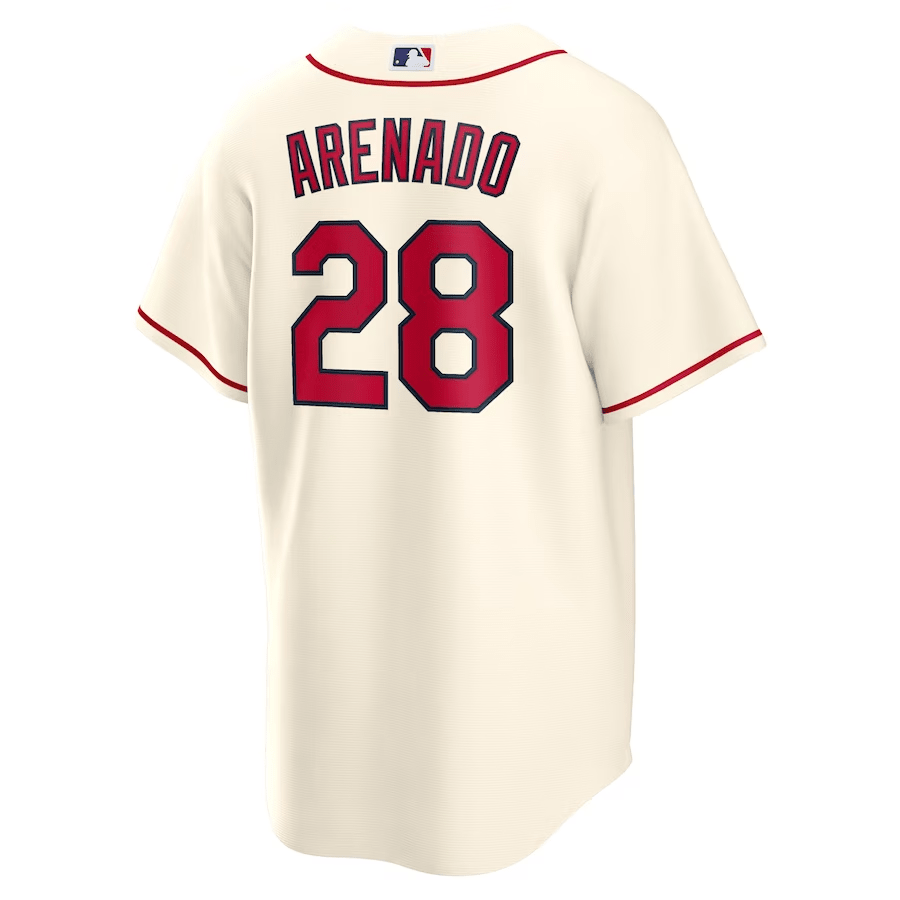 Alternative view of Nolan Arenado 28 St. Louis Cardinals Alternate Men Jersey - Cream 