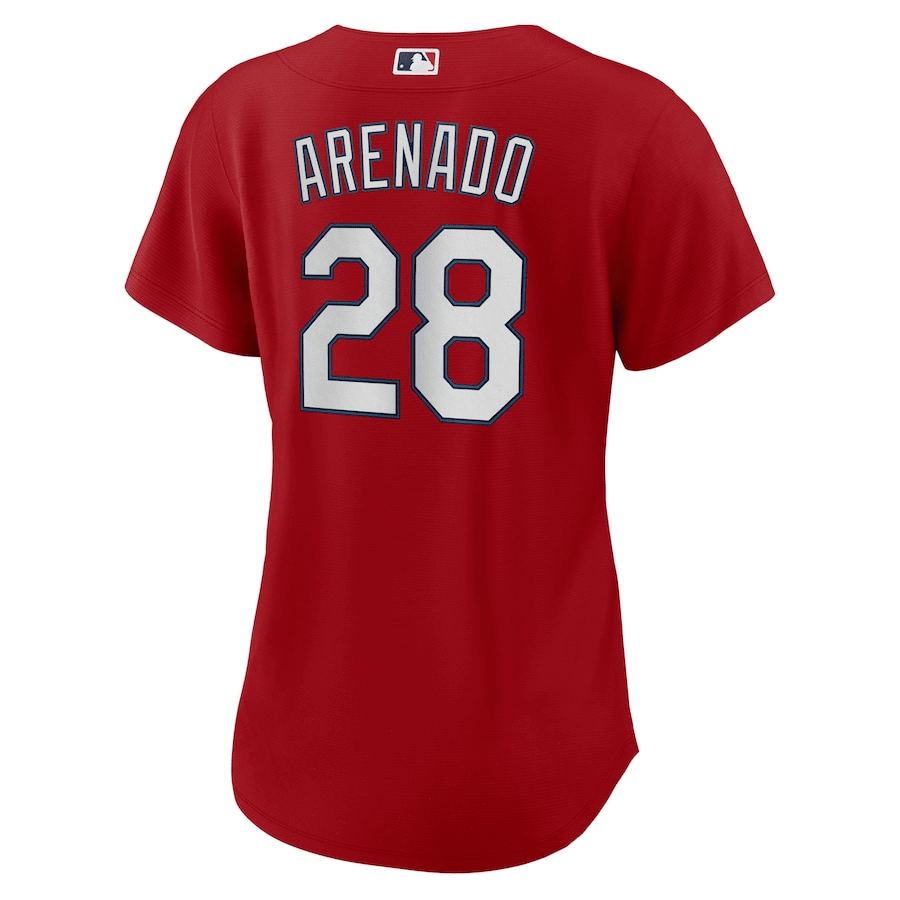 Alternative view of Nolan Arenado 28 St. Louis Cardinals Women Alternate Jersey - Red 