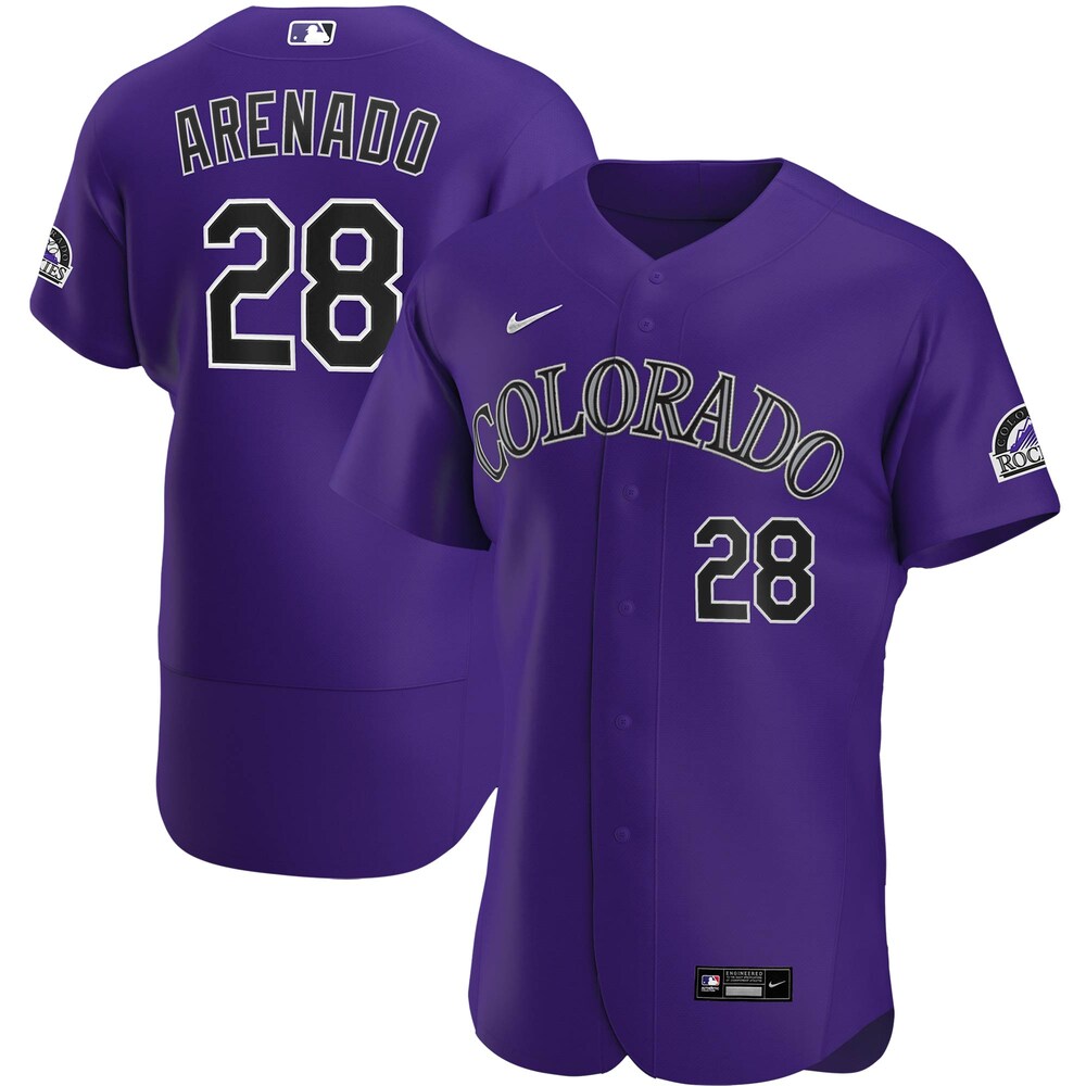 Nolan Arenado Colorado Rockies Alternate 2020 Player Jersey - Purple