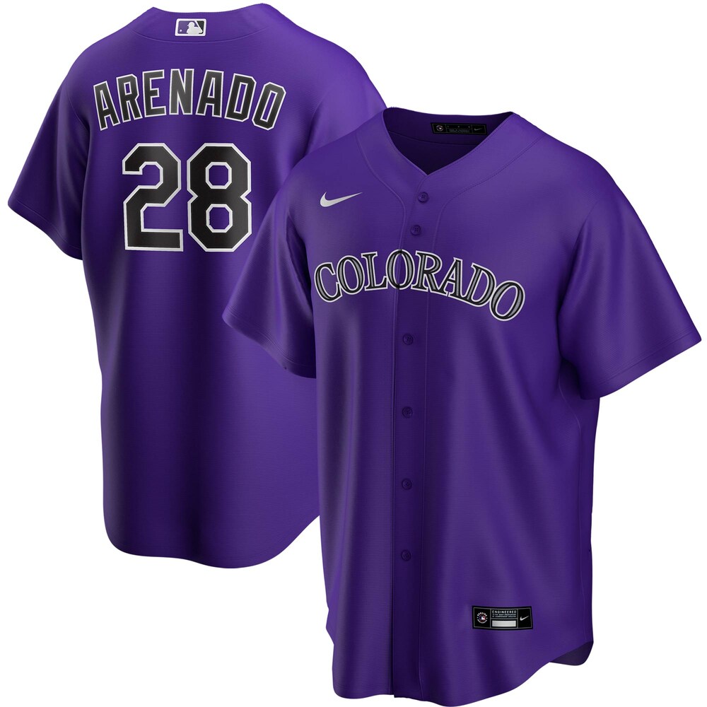 Nolan Arenado Colorado Rockies Alternate 2020 Player Jersey - Purple Color