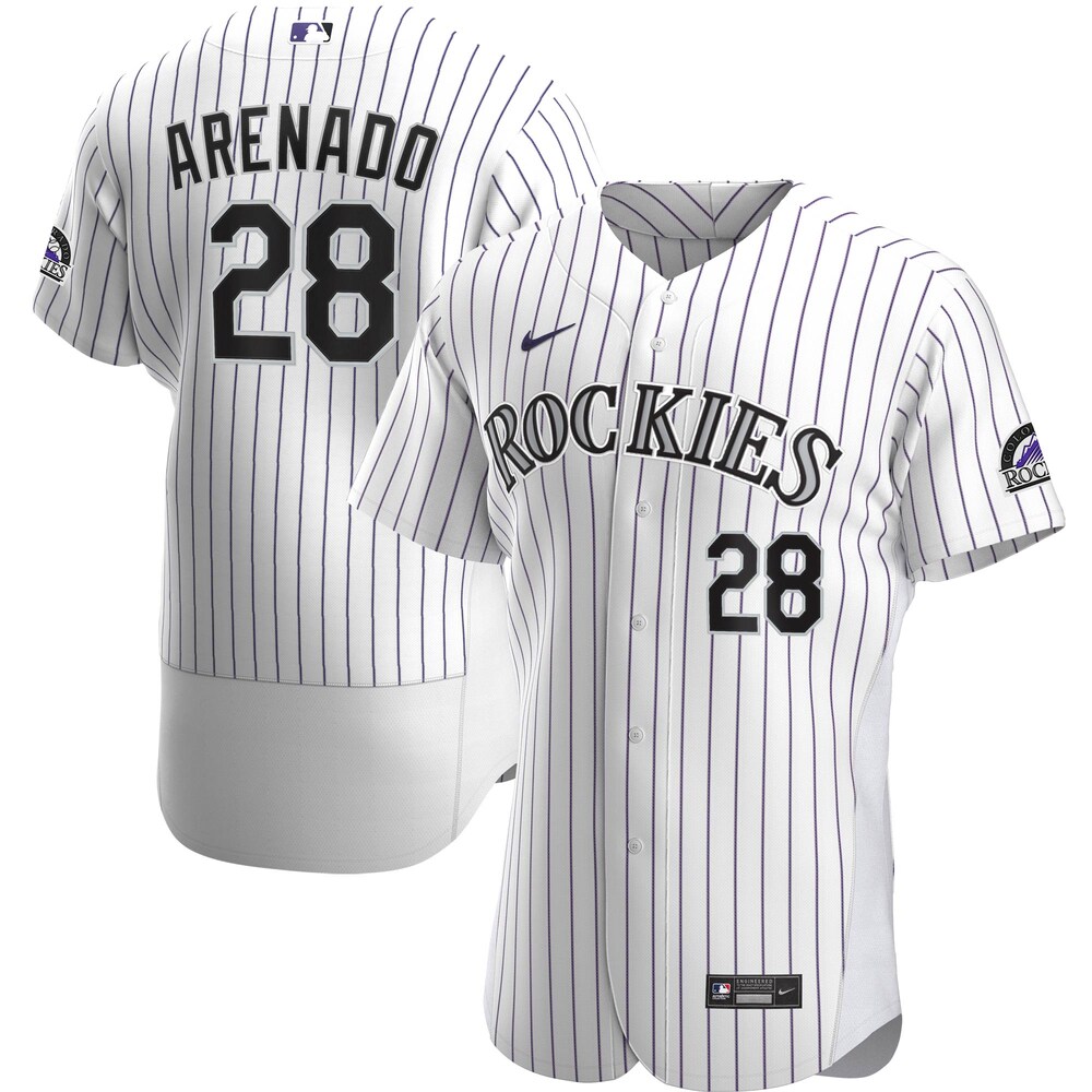 Nolan Arenado Colorado Rockies Home 2020 Player Jersey - White