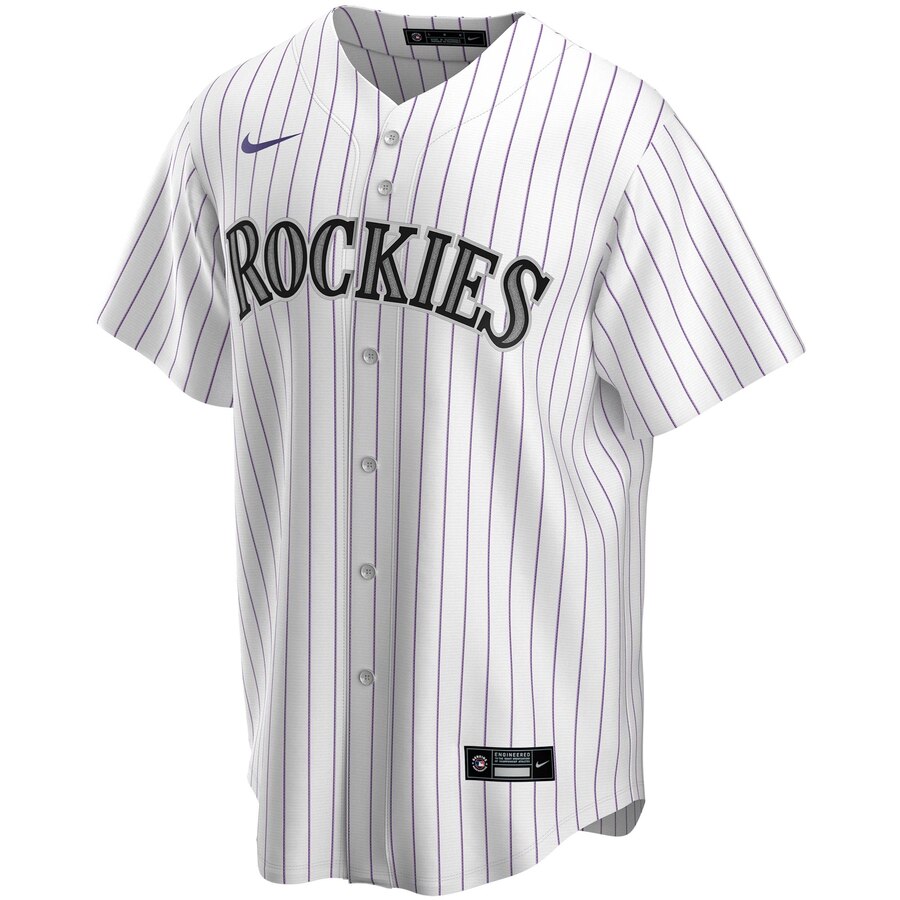 Alternative view of Nolan Arenado Colorado Rockies Home 2020 Replica Player Jersey ÃƒÂ¢Ã¢â€šÂ¬Ã¢â‚¬Å“ White