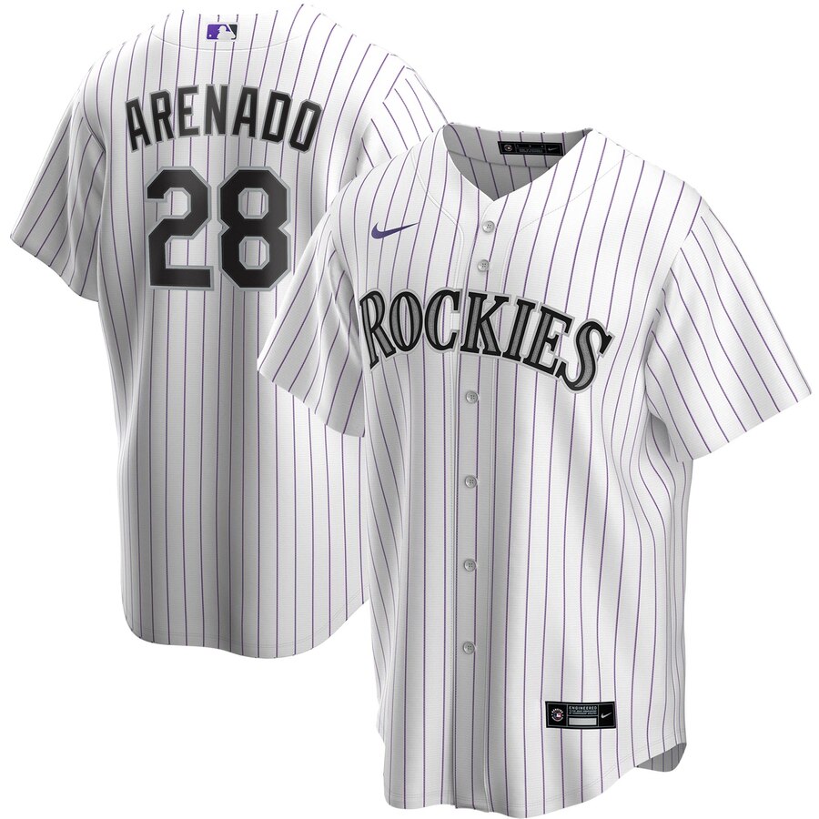 Nolan Arenado Colorado Rockies Home 2020 Replica Player Jersey ÃƒÂ¢Ã¢â€šÂ¬Ã¢â‚¬Å“ White