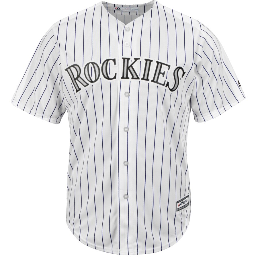 Alternative view of Nolan Arenado Colorado Rockies Majestic Home Official Cool Base Player Jersey - White Purple