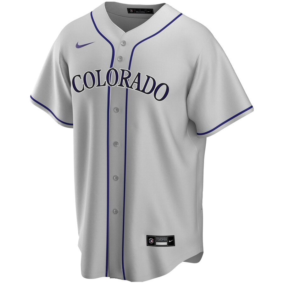 Alternative view of Nolan Arenado Colorado Rockies Road 2020 Replica Player Jersey ÃƒÂ¢Ã¢â€šÂ¬Ã¢â‚¬Å“ Gray
