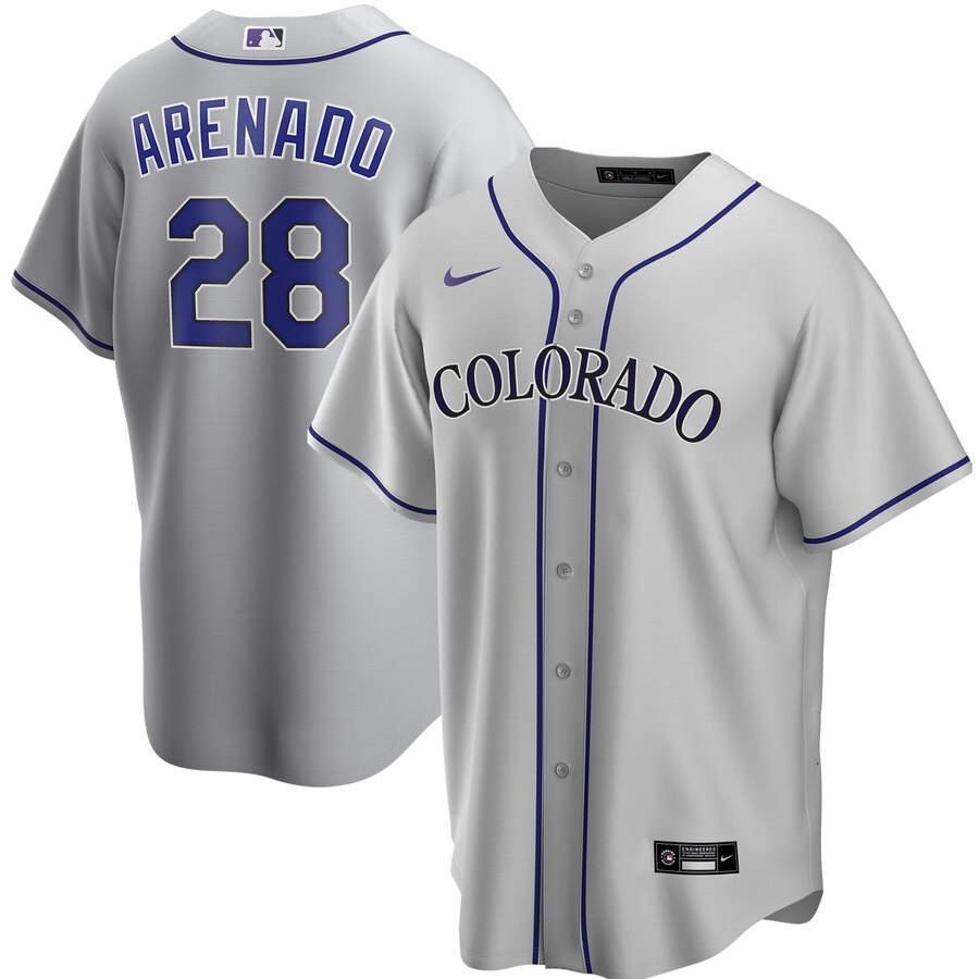 Nolan Arenado Colorado Rockies Road 2020 Replica Player Jersey ÃƒÂ¢Ã¢â€šÂ¬Ã¢â‚¬Å“ Gray