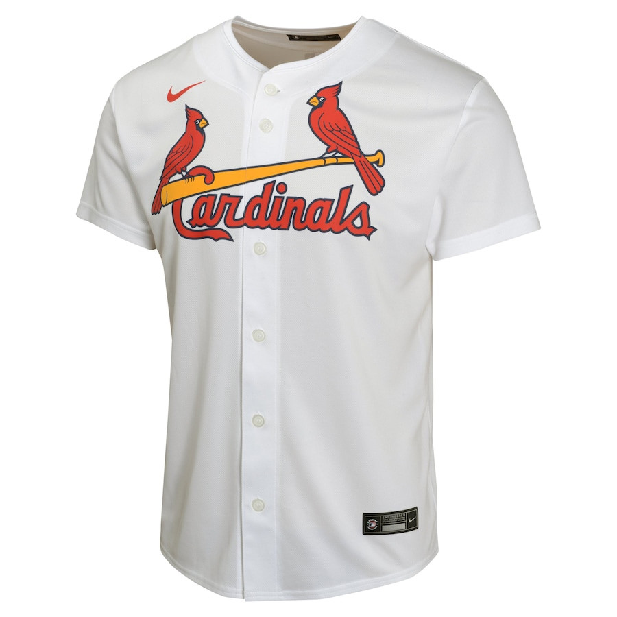 Alternative view of Nolan Arenado St. 28 Louis Cardinals Home Game Player YOUTH Jersey - White 