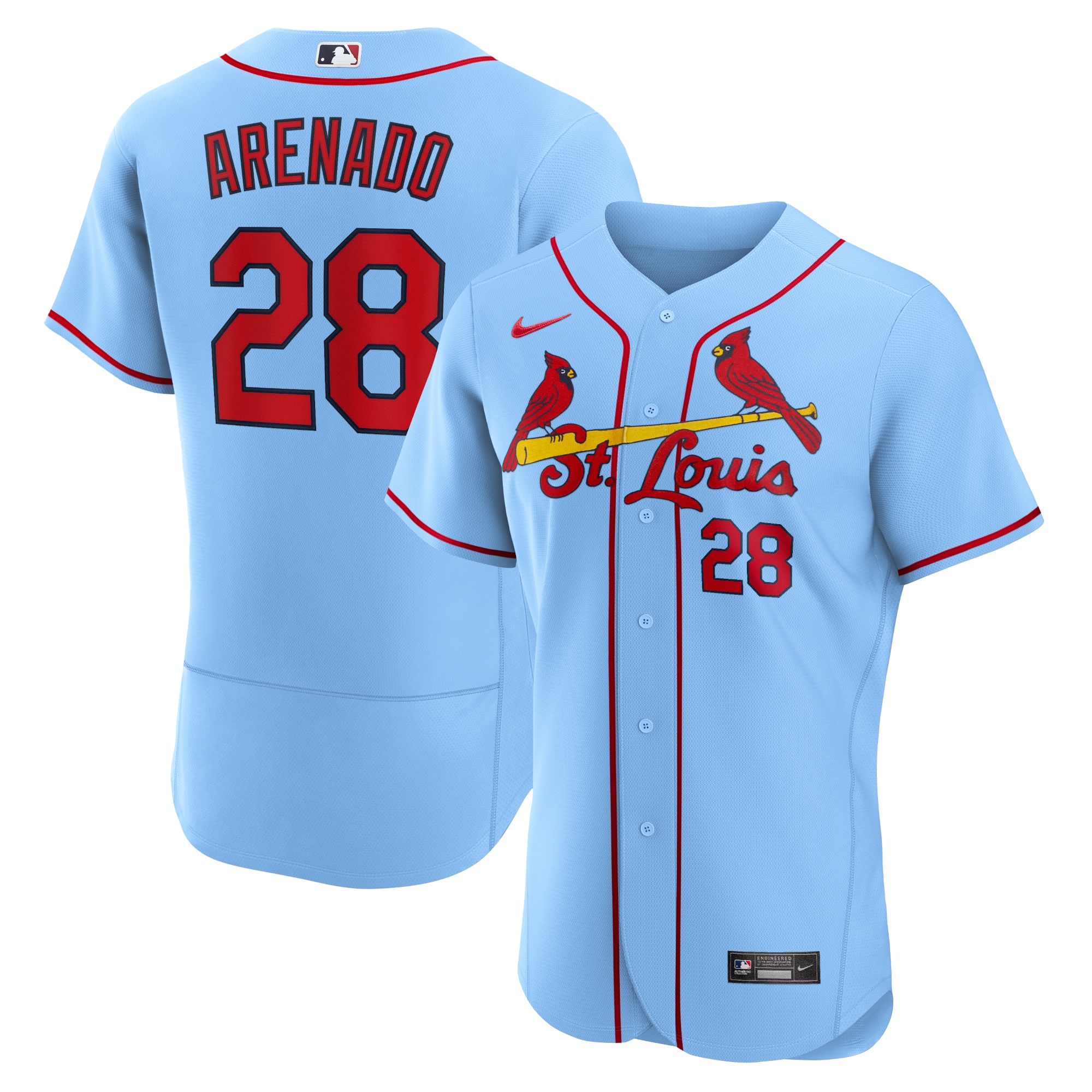 Nolan Arenado St. Louis Cardinals Alternate Authentic Player Jersey - Light Blue