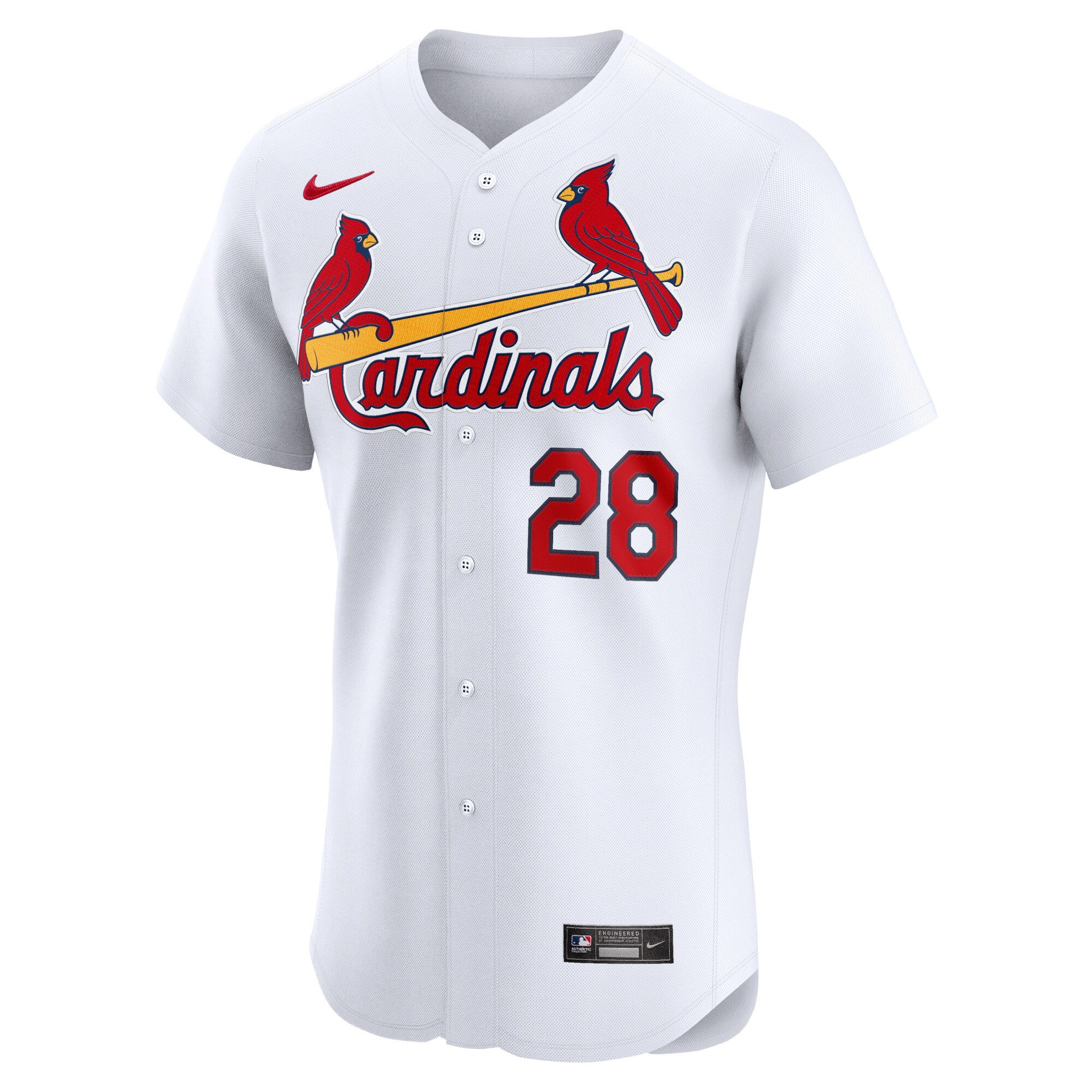 Alternative view of Nolan Arenado St. Louis Cardinals Home Elite Player Jersey - White