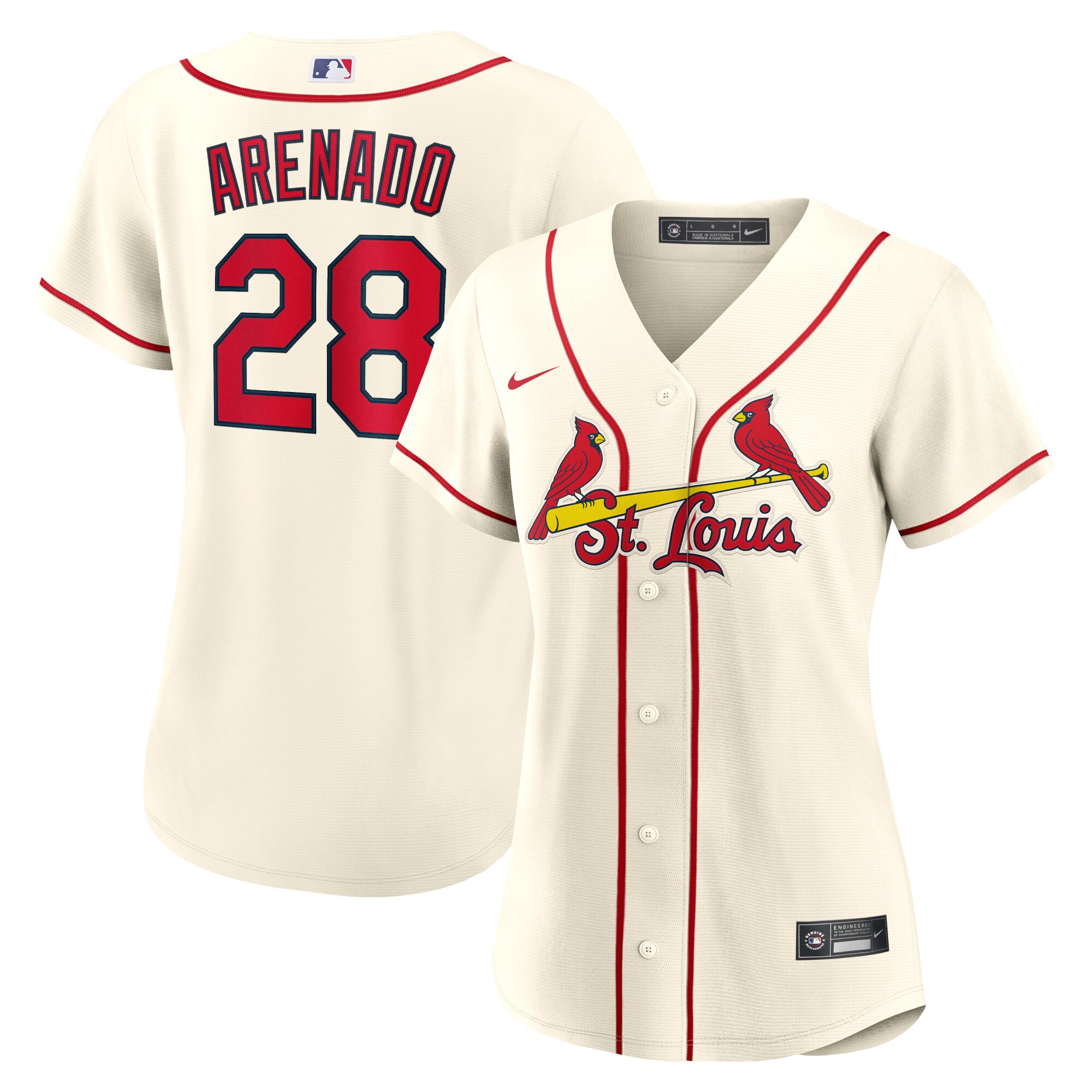 Nolan Arenado St. Louis Cardinals Women’s Home Official Replica Player Jersey – White