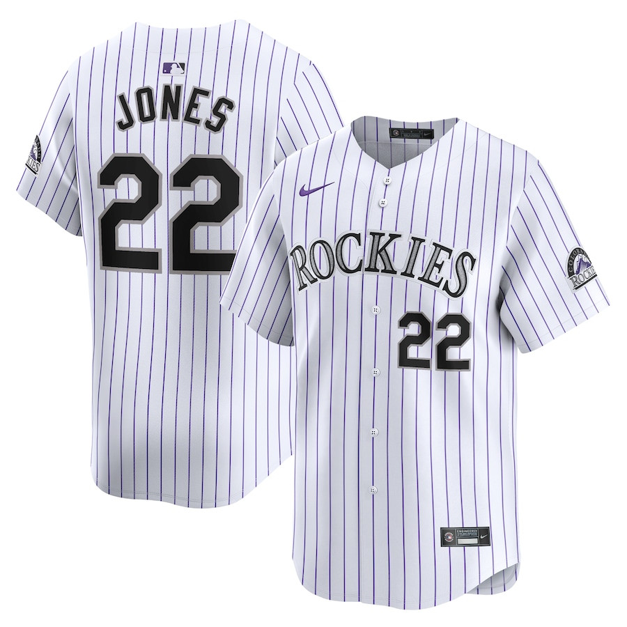 Nolan Jones 22 Colorado Rockies Home Limited Men Jersey - White