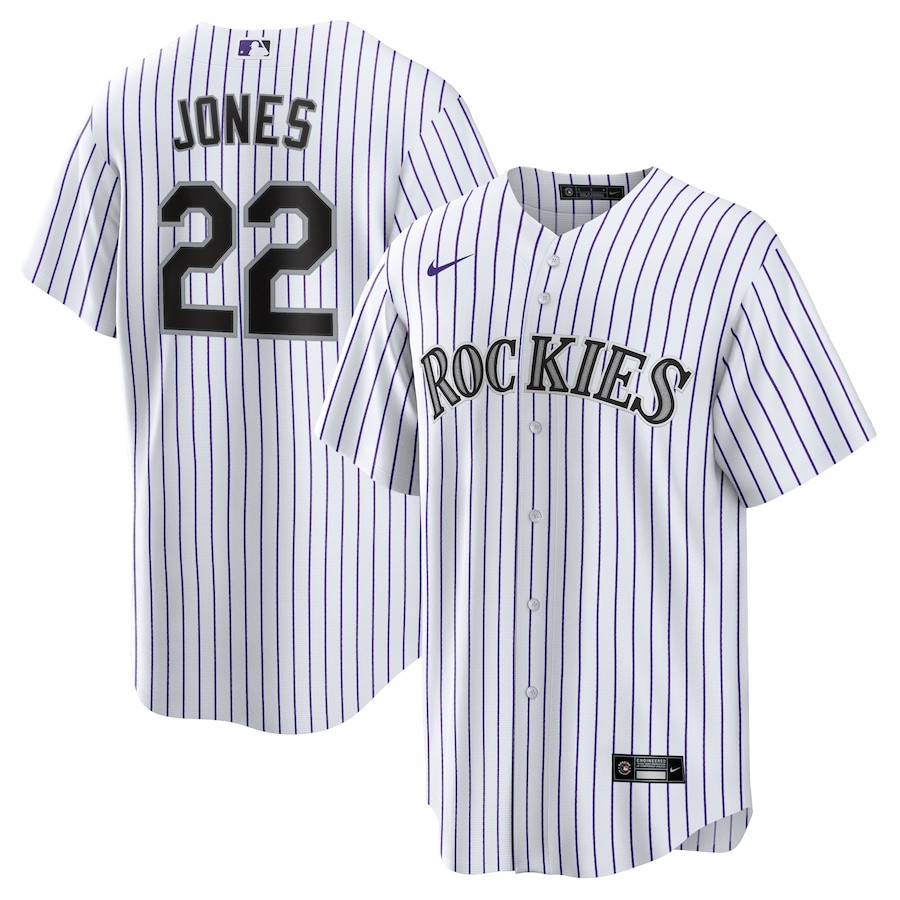 Nolan Jones 22 Colorado Rockies Home Men Jersey - White