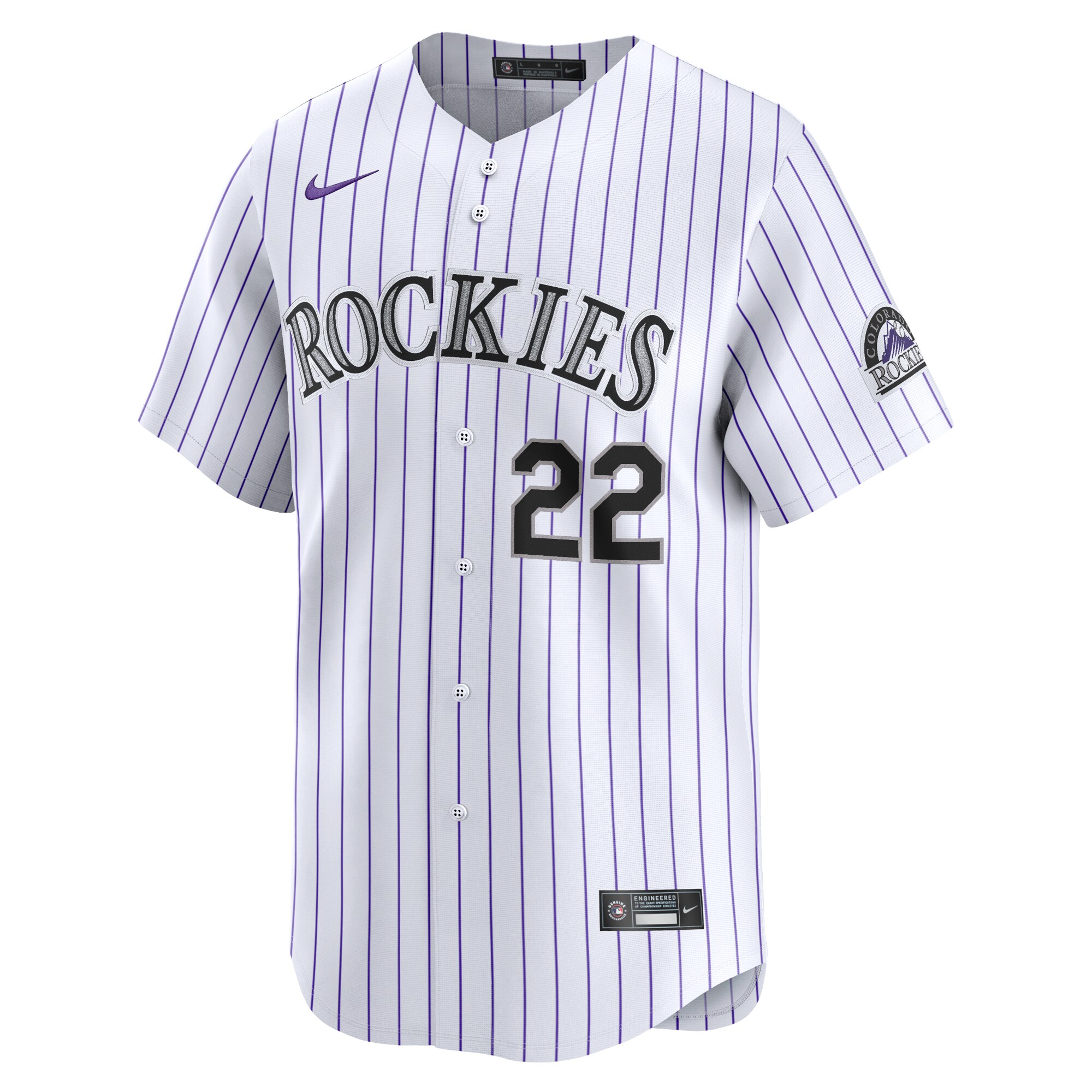 Alternative view of Nolan Jones Colorado Rockies Home Limited Player Jersey - White