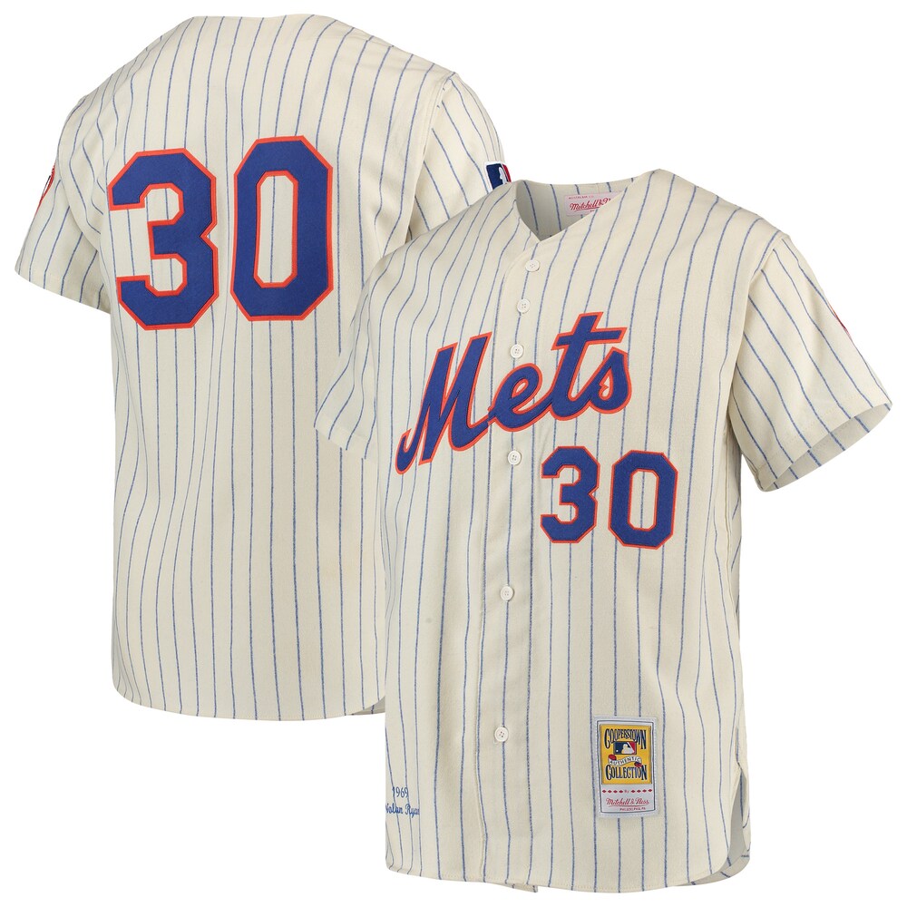 Nolan Ryan New York Mets Mitchell & Ness Cooperstown Collection Jersey - Cream