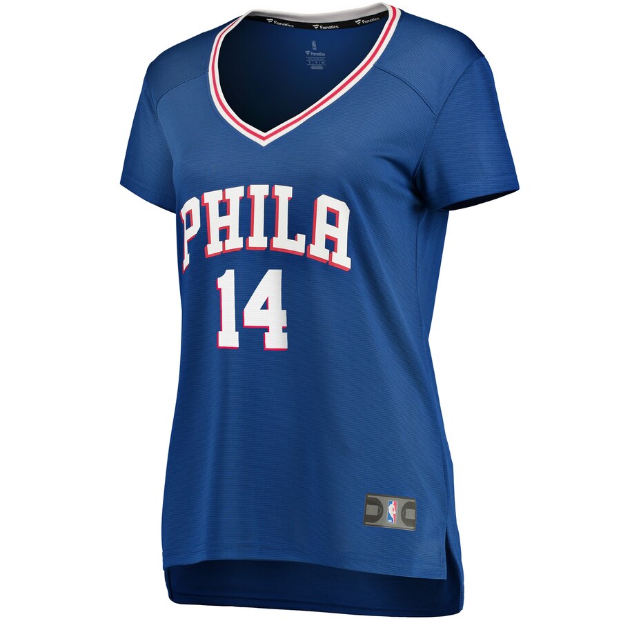Alternative view of Norvel Pelle Philadelphia 76ers Fanatics Branded Women's Fast Break Replica Player Jersey - Icon Edition - Royal