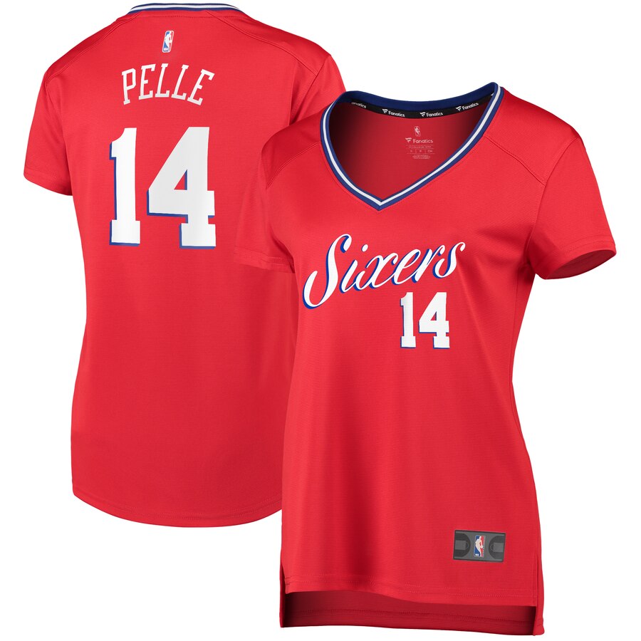 Norvel Pelle Philadelphia 76ers Fanatics Branded Women's Fast Break Replica Player Jersey - Statement Edition - Red